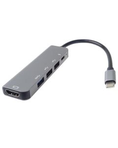 PremiumCord USB-C na HDMI + USB3.0 + 2x USB2.0 + PD(power delivery) adaptér