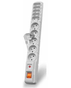 Acar S10 1.5m kabel, 5+5 zásuvek, přepěťová ochrana, bílá