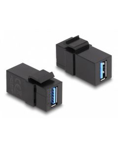 Delock Keystone modul USB 3.0 A samice > USB 3.0 A samice černá (1:1)