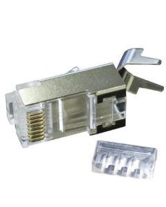 PremiumCord Konektor RJ 45 stíněný, Cat6, na silný vodič AWG23, skládaný
