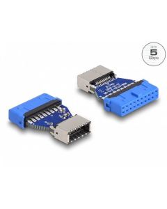 Delock Adaptér USB 3.2 Gen 1 z kolíkového zásuvkového konektoru na interní zásuvkový key A