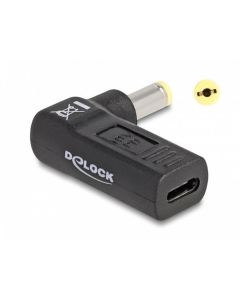 Delock Adaptér na kabel na nabíjení laptopu, ze zásuvky USB Type-C™ na zástrčku Acer 5,5 x 1,7 mm, úhlový 90°