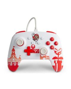 PowerA Enhanced Wired Controller for Nintendo Switch - Mario Red/White