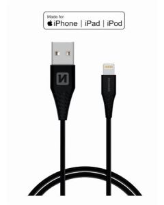 SWISSTEN DATOVÝ KABEL TPE USB / LIGHTNING MFi 1,2 M ČERNÝ