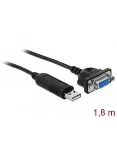 Delock Adaptér z rozhraní USB 2.0 na sériové rozhraní RS-232 s kompaktním krytem sériového konektoru
