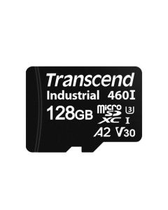 Transcend 128GB microSDXC460I UHS-I U3 V30 A2 3K P/E (3D TLC) průmyslová paměťová karta, 100MB/s R, 85MB/s W, černá