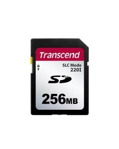 Transcend 256MB SD220I MLC průmyslová paměťová karta (SLC mode), 22MB/s R,20MB/s W, černá