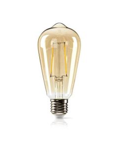 Nedis LBDE27ST64GD1 - Stmívatelná LED Retro Žárovka s Vláknem E27 | ST64 | 4,9 W | 470 lm, F