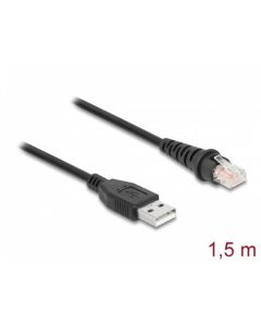 Delock Kabel z rozhraní RJ50 na USB 2.0 Typu-A ke čtečce čárových kódů, 1,5 m