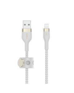 Belkin BOOST CHARGE™ Lightning/USB-A kabel, 2m, bílý - odolný PRO Flex
