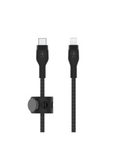 Belkin BOOST CHARGE™ Lightning/USB-C kabel, 2m, černý - odolný PRO Flex