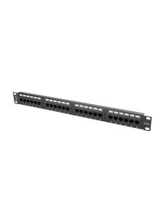 LANBERG PATCH PANEL 24 PORT 1U 19” CAT.5E BLACK  