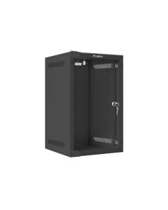 LANBERG RACK CABINET 10” WALL-MOUNT 9U/280X310 (FLAT PACK) WITH GLASS DOOR BLACK  