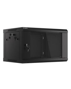LANBERG RACK CABINET 19” WALL-MOUNT 6U/600X450 (FLAT PACK) V2 BLACK  