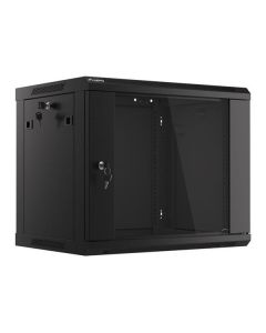LANBERG RACK CABINET 19” WALL-MOUNT 9U/600X450 (FLAT PACK) V2 BLACK  