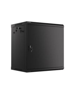 LANBERG RACK CABINET 19” WALL-MOUNT 12U/600X450 FOR SELF-ASSEMBLY WITH METAL DOOR BLACK   (FLAT PACK)