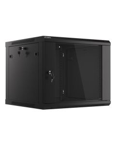 LANBERG RACK CABINET 19” WALL-MOUNT 9U/600X600 (FLAT PACK) V2 BLACK  