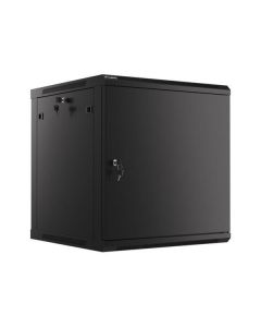 LANBERG RACK CABINET 19” WALL-MOUNT 12U/600X600 FOR SELF-ASSEMBLY WITH METAL DOOR BLACK   (FLAT PACK)
