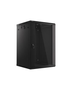 LANBERG RACK CABINET 19” WALL-MOUNT 18U/600X600 (FLAT PACK) BLACK   V2