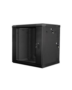 LANBERG RACK CABINET 19” DOUBLE-SECTION WALL-MOUNT 12U/600X600 (FLAT PACK) BLACK  