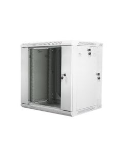 LANBERG RACK CABINET 19” DOUBLE-SECTION WALL-MOUNT 12U/600X600 (FLAT PACK) GREY  