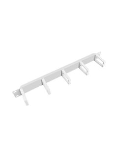 LANBERG 19" CABLE MANAGEMENT PANEL WITH 5 PLASTIC HOLDERS 1U - TYPE B GREY  
