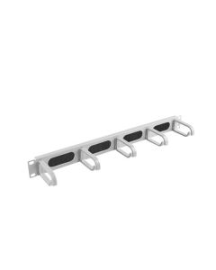 LANBERG 19" CABLE MANAGEMENT BRUSH PANEL 5 RINGS- TYPE B 1U GREY  