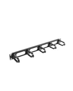 LANBERG 19" CABLE MANAGEMENT PANEL 5 RINGS - TYPE B 1U BLACK  