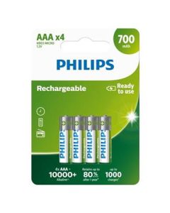 Philips dobíjecí baterie AAA 700mAh, NiMH - 4ks