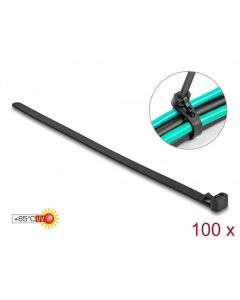 Delock Kabelové stahovací pásky pro opakované použití tepelně odolné D 150 x Š 7,5 mm 100 kusů černé