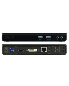 2-Power USB 3.0 Dokovací stanice Dual Display (1xDVI 1xHDMI 1x RJ45 2 xUSB 3.0 4xUSB 2.0  2xaudio)