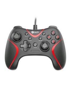 C-TECH Theon pro PC/PS3, 2 programovatelná makro tlačítka, 2x analog, X-input, vibrační, 1,8m kabel, USB