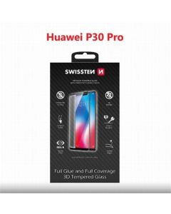 SWISSTEN OCHRANNÉ SKLO ULTRA DURABLE 3D HUAWEI P30 PRO ČERNÉ