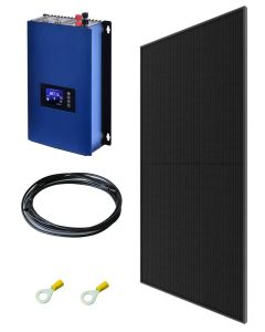 Solarmi 600B Balkónová elektrárna 1kW GridFree GTIL měnič s limiterem + 600Wp černý solární panel + příslušenství