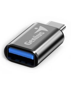 Genius ACC-C2A, Redukce, USB 3.0, USB typ C na USB typ A, kovově šedá