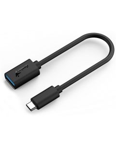 Genius ACC-C2AC, Redukce, USB 3.0, USB typ C na USB typ A, 21cm, černá