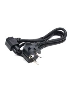 C-TECH Kabel síťový  1,8m VDE 220/230V napájecí notebook 3 pin Schuko, lomený