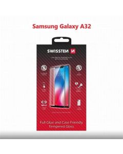 SWISSTEN OCHRANNÉ SKLO CASE FRIENDLY SAMSUNG A325 GALAXY A32 ČERNÉ