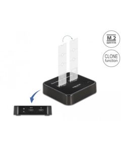 Delock Dokovací stanice M.2 pro 2 x SSD M.2 SATA s funkcí klonování