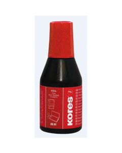Razítková barva Kores, 28 ml, červená