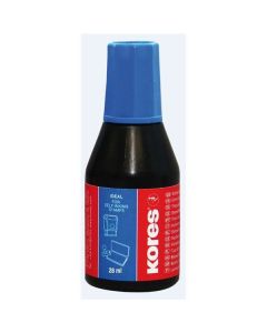Razítková barva Kores, 28 ml, modrá