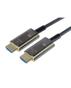 PremiumCord Ultra High Speed HDMI 2.1 optický fiber kabel 8K@60Hz,zlacené 15m