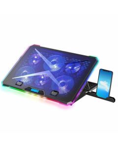 EVOLVEO Ania 9 RGB, nastavitelný podstavec pro notebook a telefon, posvícení, regulace otáček, ntb 10-17"