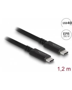 Delock Kabel USB4™ 40 Gbps koaxial 1,2 m USB PD 3.1 Extended Power Range 240 W