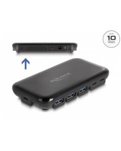 Delock 7 portový rozbočovač USB 3.2 Gen 2 se 4 porty USB Typu-A a 3 porty USB Type-C™