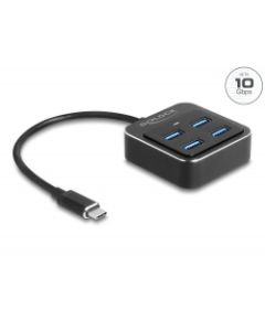 Delock Rozbočovač USB 3.2 Gen 2 USB Type-C™ se 4 porty USB Typu-A samice – 10 Gbps