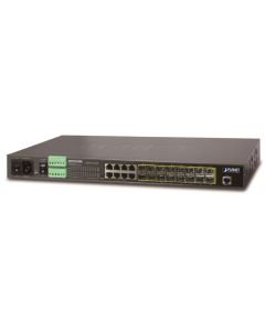 Planet MGSW-24160F Metro L3 switch, 8x 1Gb, 16x1Gb SFP, 36-60VDC, 0~60°C