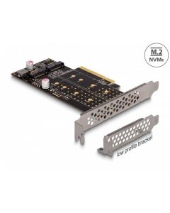 Delock Karta PCI Express x8 na 2 x interní M.2 Key M NVMe - rozvětvení - Low Profile