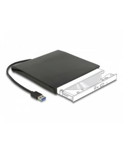 Delock Externí pouzdro pro 5.25” Slim disky SATA 12,7 mm na SuperSpeed USB 5 Gbps Typ-A samec
