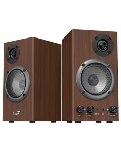 Genius SP-HF 500B Reproduktory, 2.0, 16W, 3,5mm jack, dřevěné, hnědé